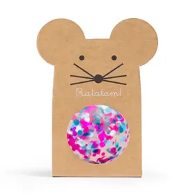 Ratatam Glitter mouse bouncy balls - Blauw