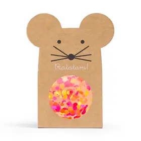 Ratatam Glitter mouse bouncy balls - Oranje