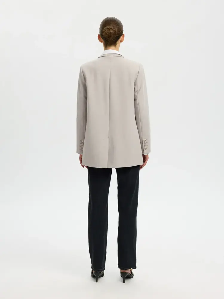 Selected Rita Relaxed Blazer - Island Fossil Melange