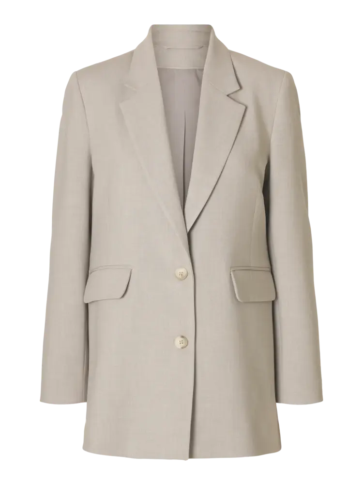 Selected Rita Relaxed Blazer - Island Fossil Melange