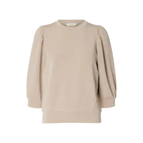 Selected Tenny 3/4 Sweat Top - Pure Cashmere