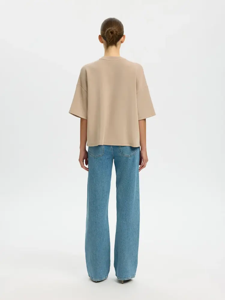 Selected Tenny Oversized Tee - Pure Cashmere