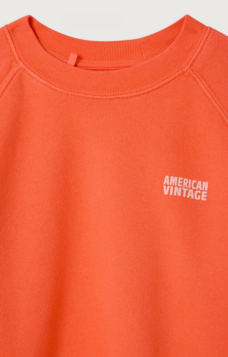 American Vintage Izubird  sweat - Mandarijn