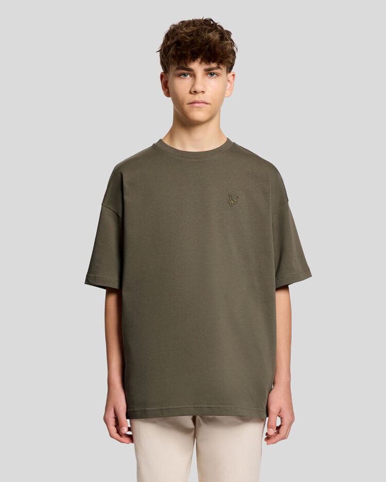 Lyle & Scott Heavy Weight Relaxed Tshirt - Khaki Ash