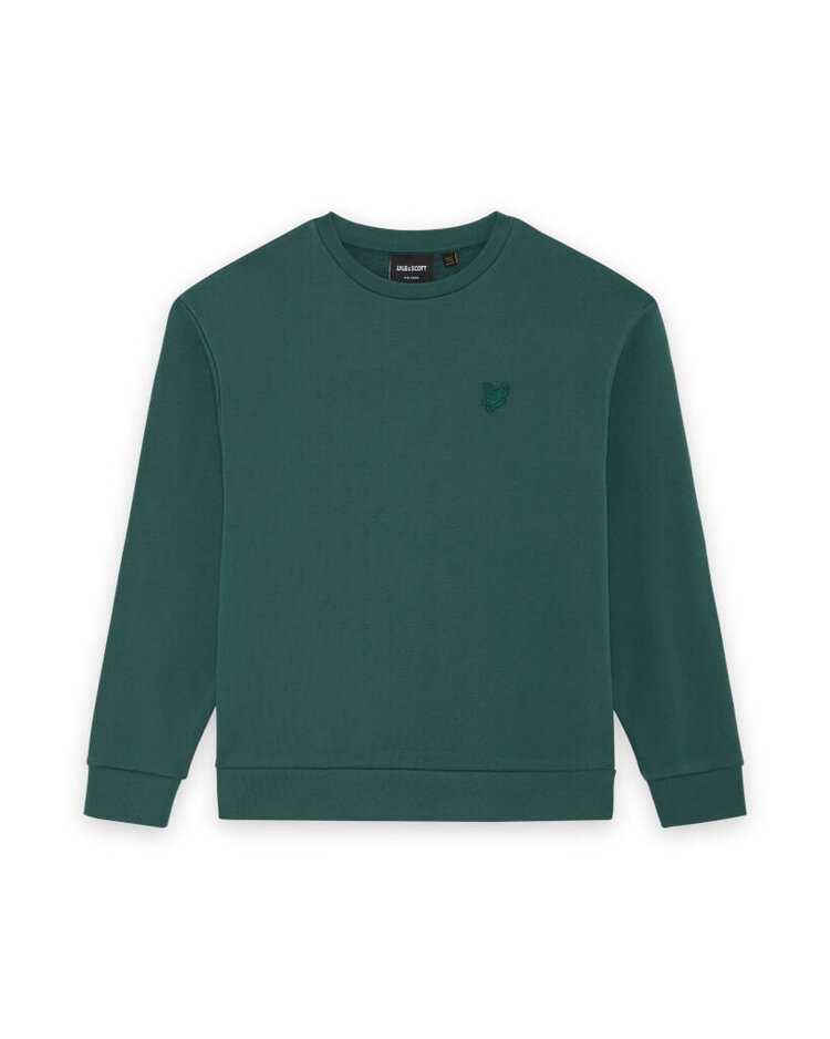 Lyle & Scott Heavy Weight Drop Shoulder Crew - Everglade