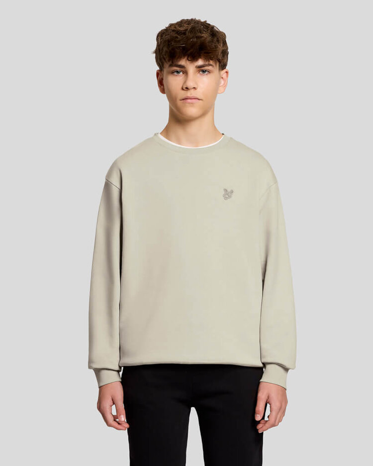 Lyle & Scott Heavy Weight Drop Shoulder Crew - Wheat