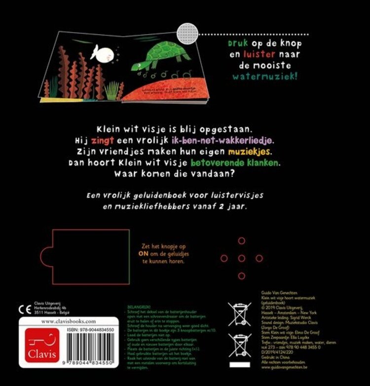 Clavis Klein Wit Visje Hoort Watermuziek