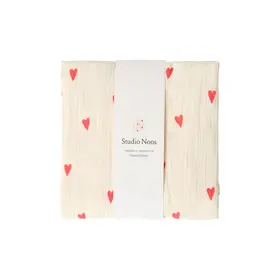 Studio Noos Swaddle Large - Beige Hearts