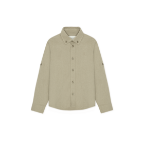 Les Deux Konrad Cotton Linnen Shirt - Laurel Oak Sand