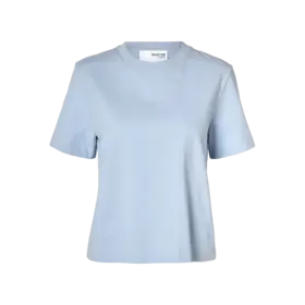 Selected Essential ss Boxy Tee Noos - Cashmere Blue