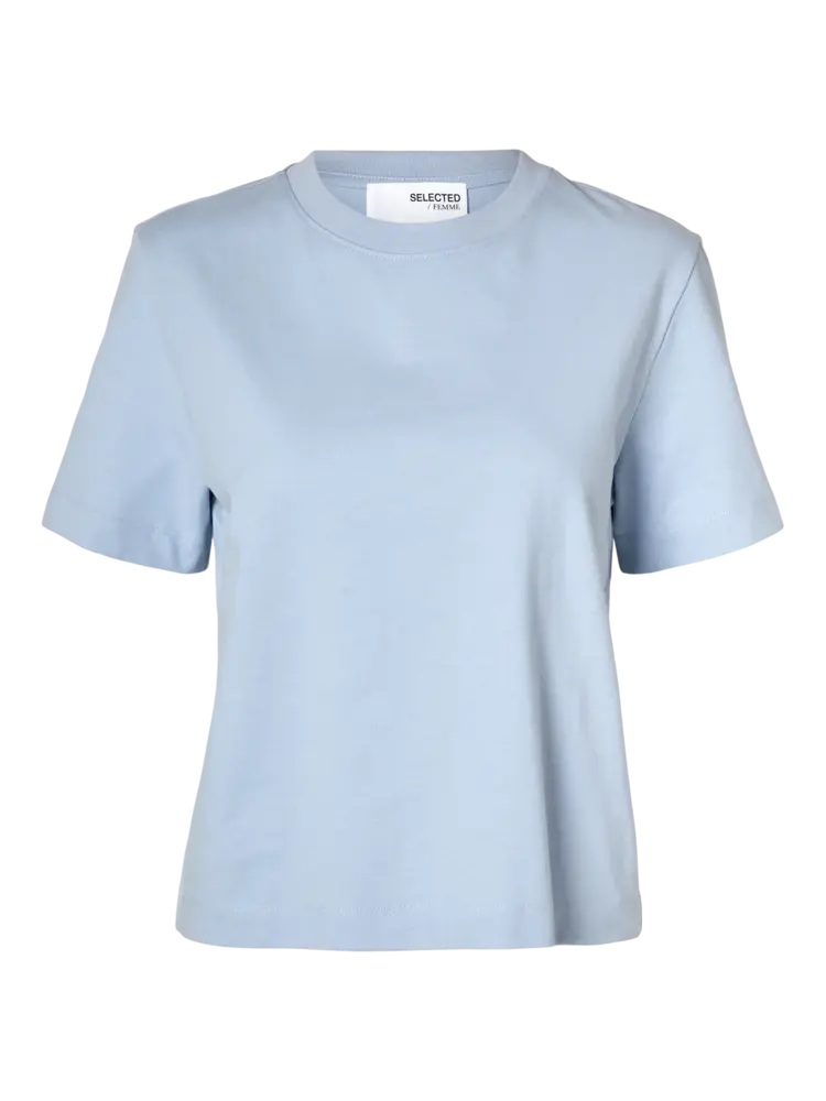 Selected Essential ss Boxy Tee Noos - Cashmere Blue