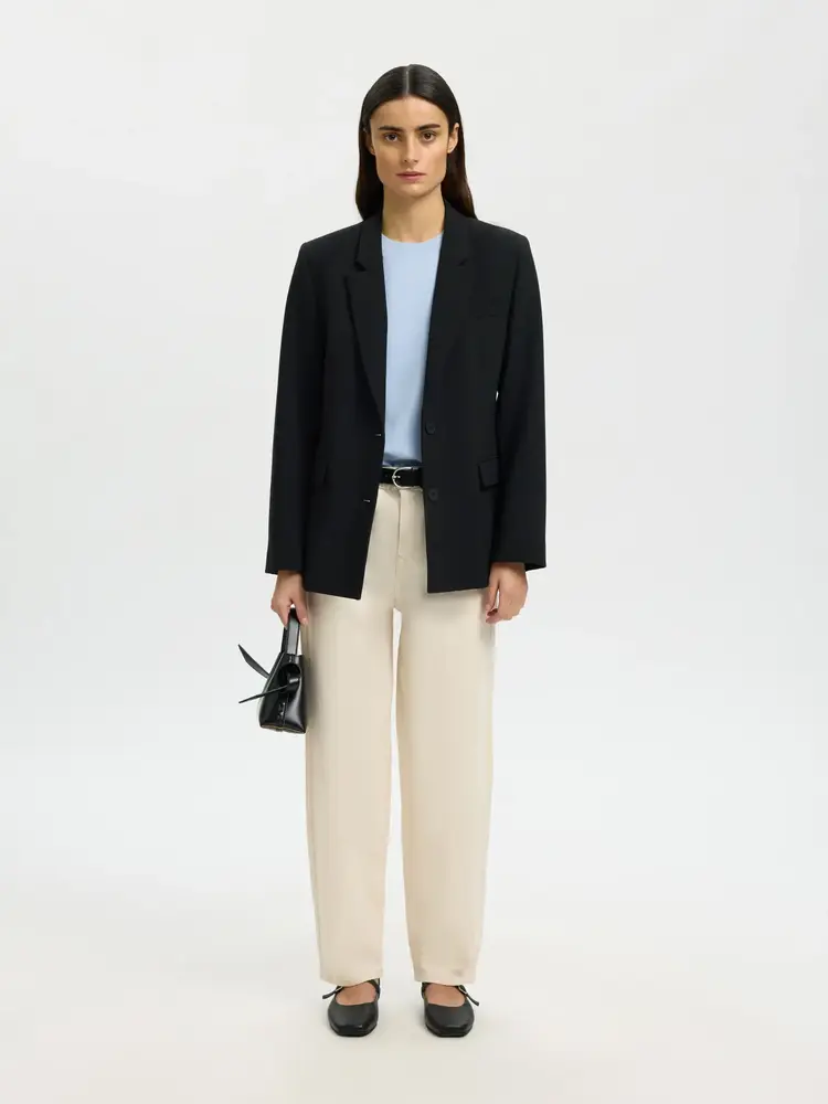 Selected Essential ss Boxy Tee Noos - Cashmere Blue