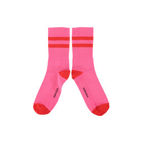 Piupiuchick Socks - Pink w/red stripes