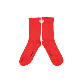 Piupiuchick Socks - Red w/ecru heart