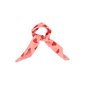 Piupiuchick Silky Bandana - Pink/red hearts