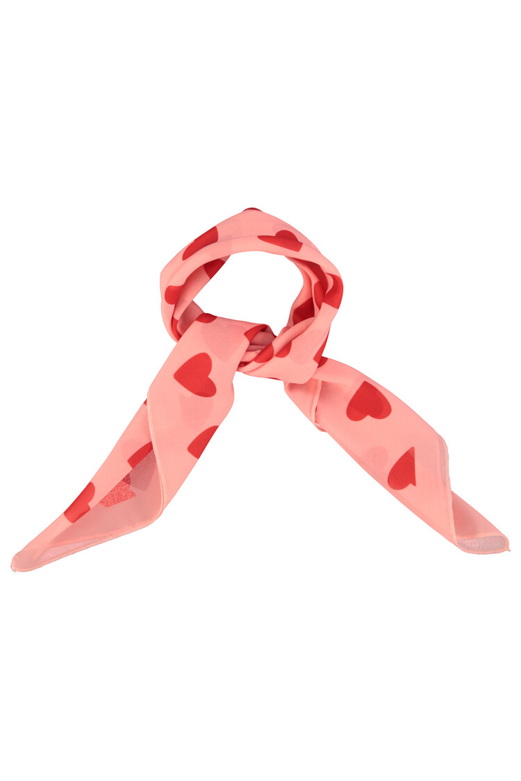 Piupiuchick Silky Bandana - Pink/red hearts