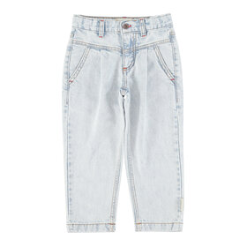 Piupiuchick Mom fit trousers - washed light blue denim