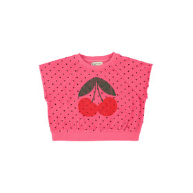 Piupiuchick Sleeveless Sweatshirt - pink/cherry print