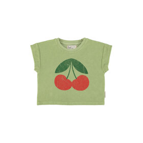 Piupiuchick T-Shirt - Light Olive/cherry print