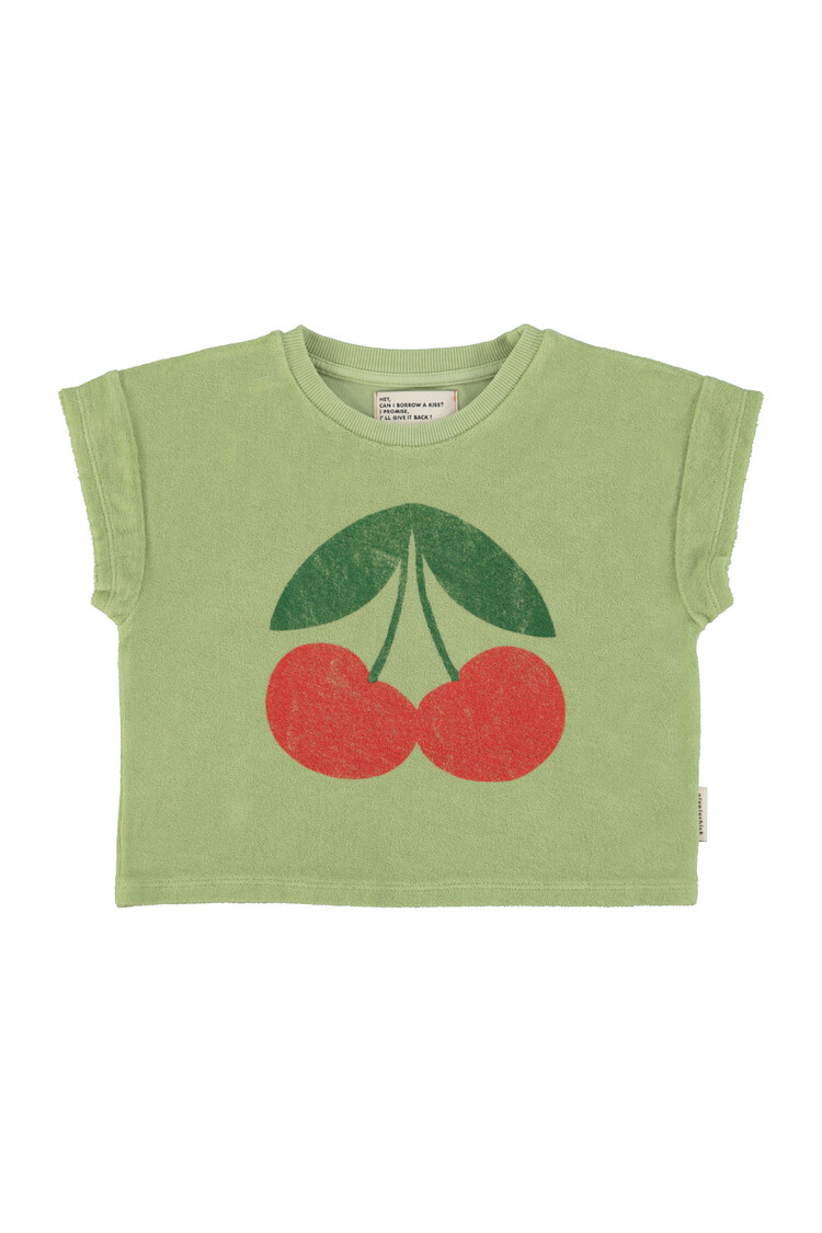 Piupiuchick T-Shirt - Light Olive/cherry print