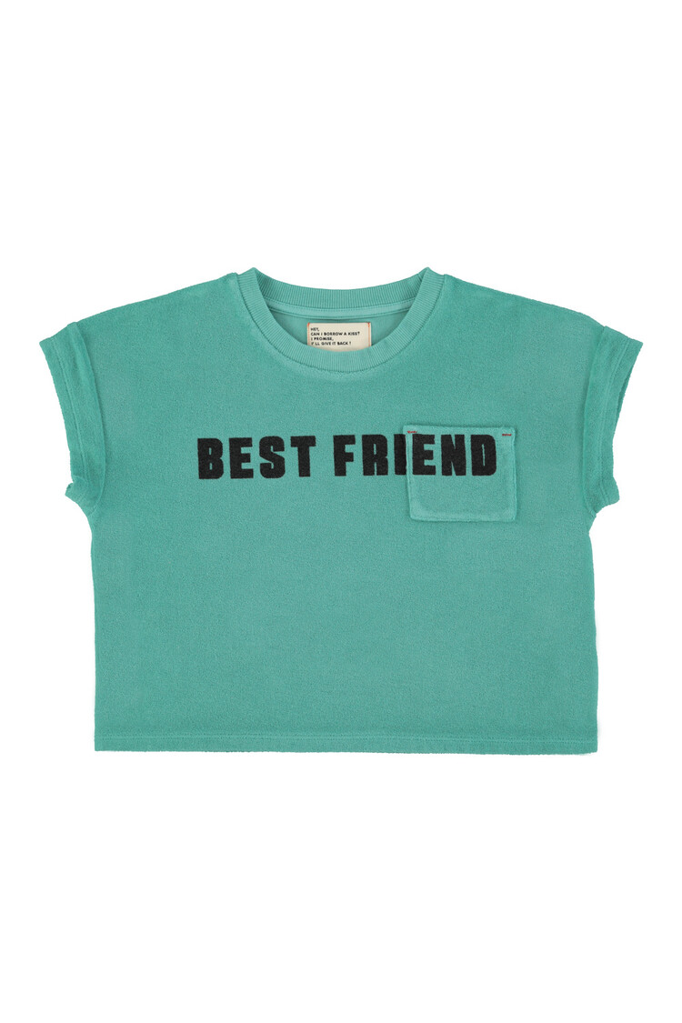 Piupiuchick T-Shirt - Turquoise/best friend print