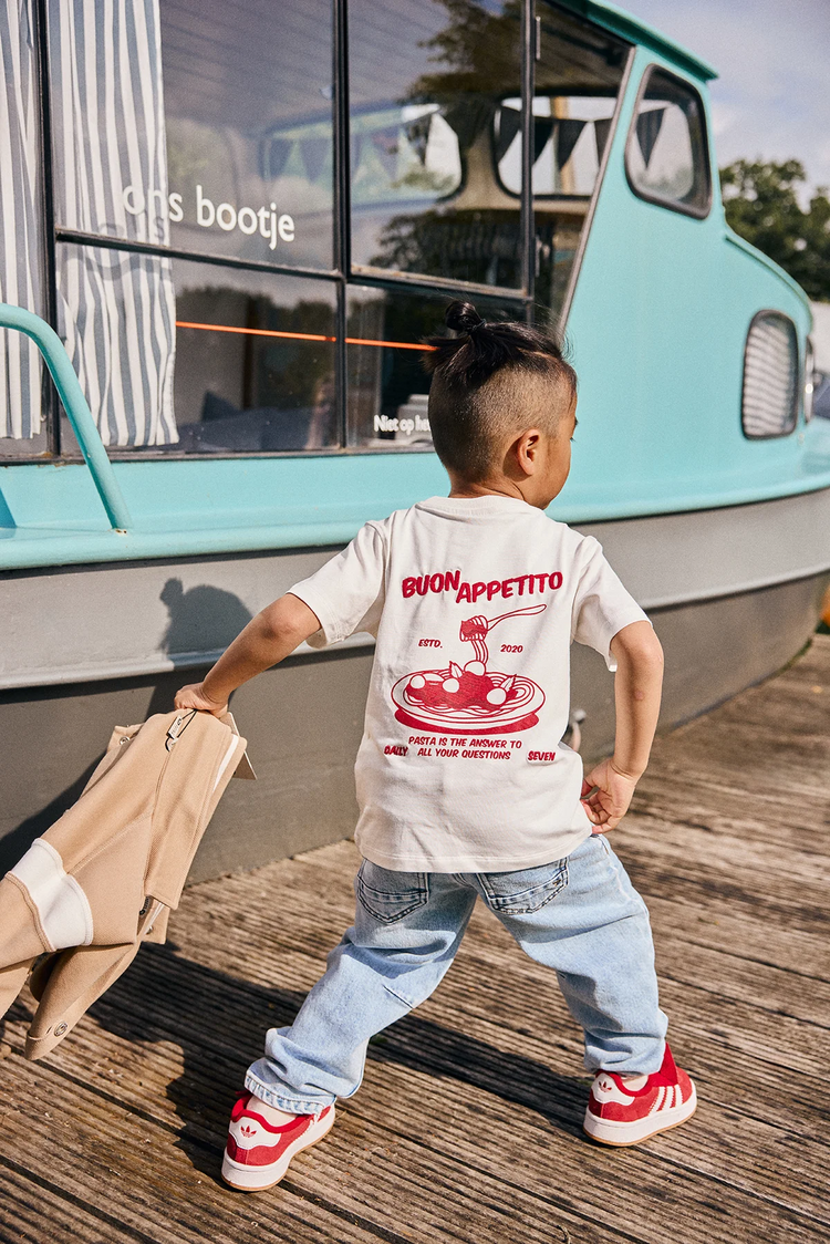 Daily7 Oversized T-Shirt Backprint - Egret