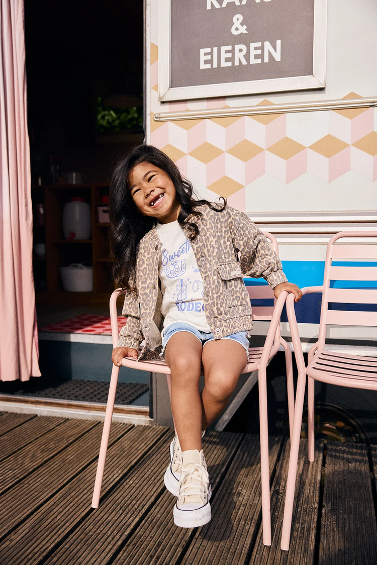 Daily7 Sweat Jacket Print - Sandshell