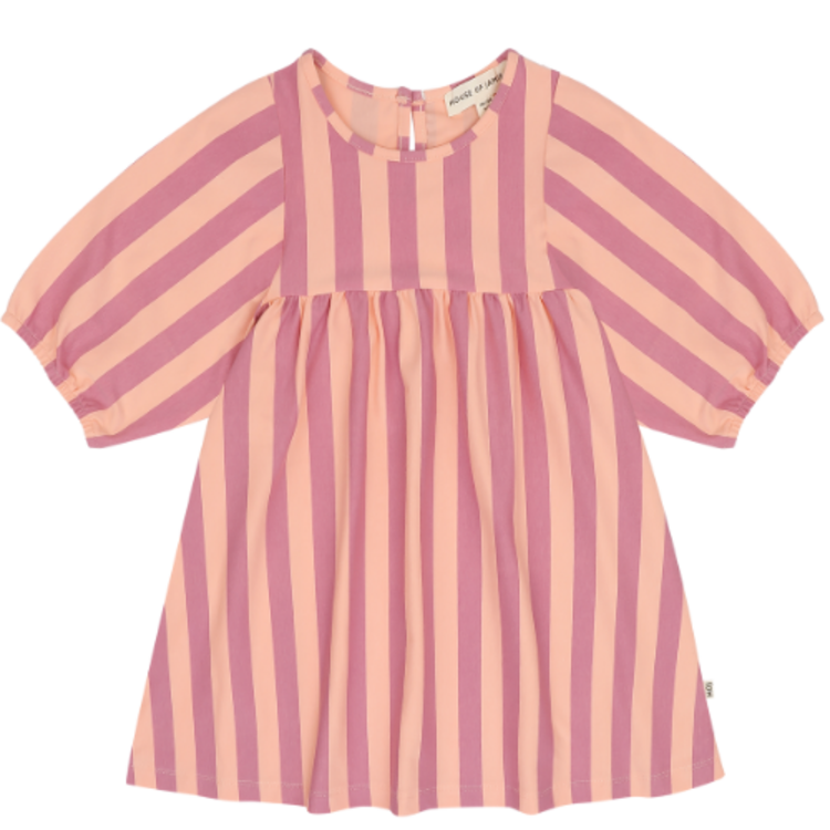 House of Jamie Balloon High Waist Dress - Violet Bellini Stripes