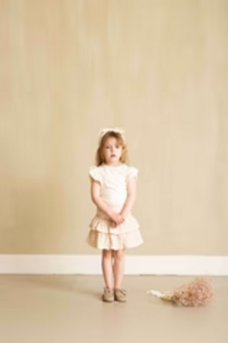 House of Jamie Ruffled Skirt - Beige Leopard