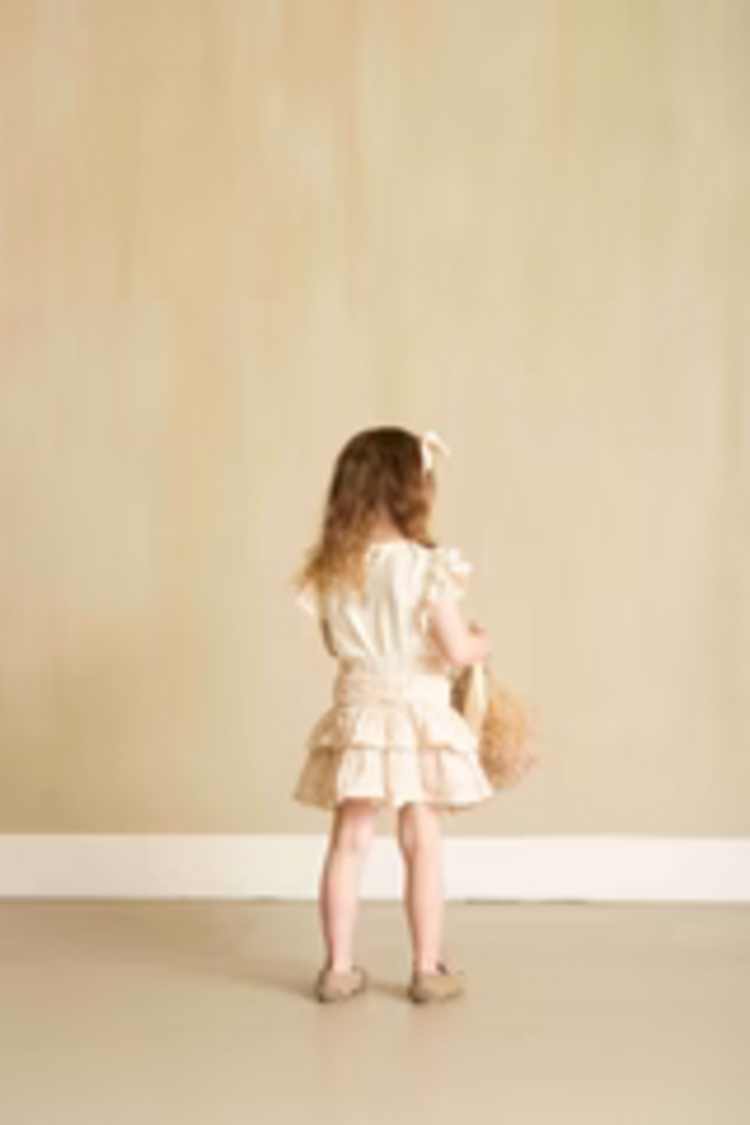 House of Jamie Ruffled Skirt - Beige Leopard