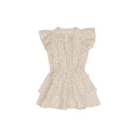 House of Jamie Ruffled Layer Dress - Beige Leopard