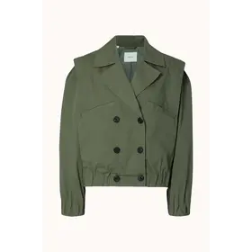 Selected Sutton Casual Bomber - Deep Lichen Green