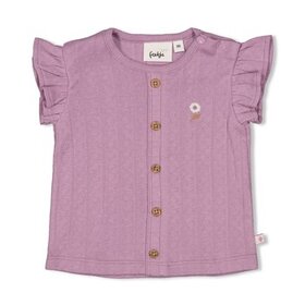 Feetje Top pointelle rib - Flower Ranch - Violet