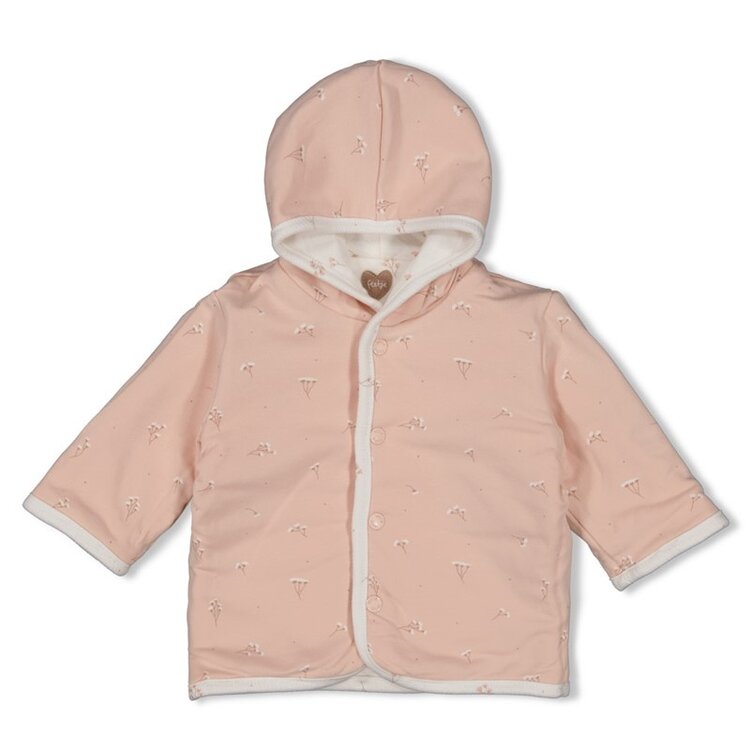 Feetje Omkeerbaar jasje capuchon - Delicate Flower - Offwhite