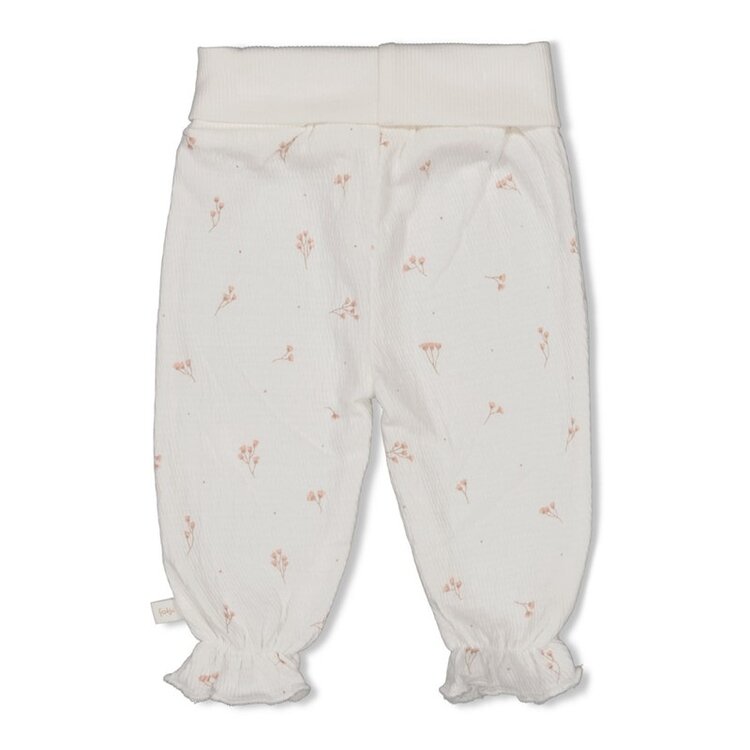 Feetje Broek crinkle AOP - Delicate Flower - Offwhite