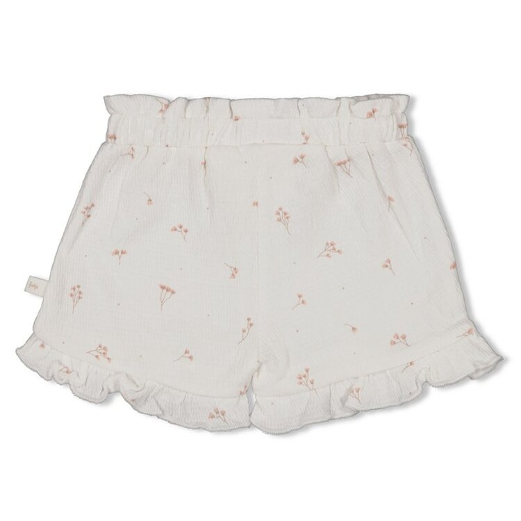 Feetje Short crinkle ruches - Delicate Flower - Offwhite