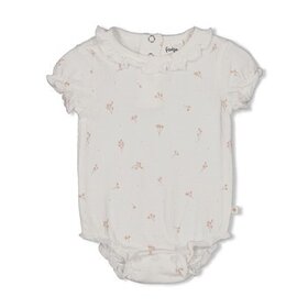 Feetje Romper Crinkle - Delicate Flower - Offwhite