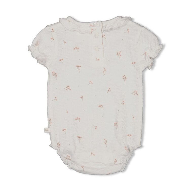 Feetje Romper Crinkle - Delicate Flower - Offwhite