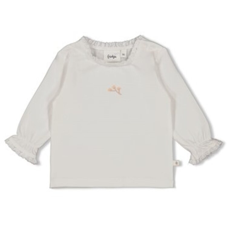 Feetje Longsleeve - Delicate Flower - Offwhite