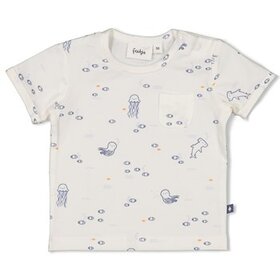 Feetje T-Shirt AOP - Blue Ocean - Offwhite