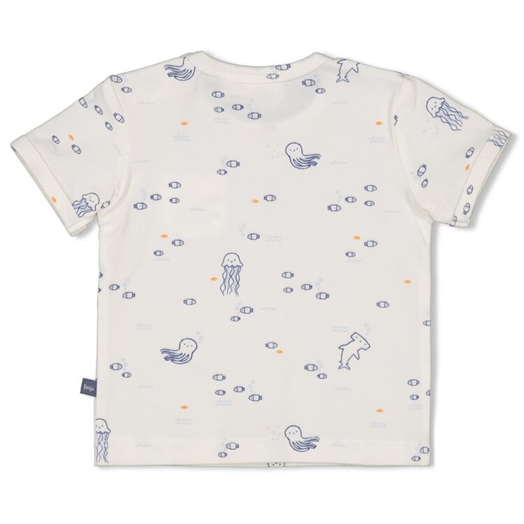 Feetje T-Shirt AOP - Blue Ocean - Offwhite