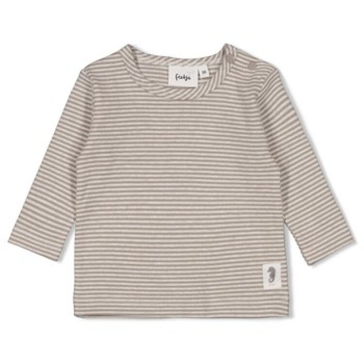 Feetje Longsleeve Rib Streep Sea Sweeties - Grijs