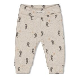 Feetje Broek rib AOP - Sea Sweeties - Offwhite Melange