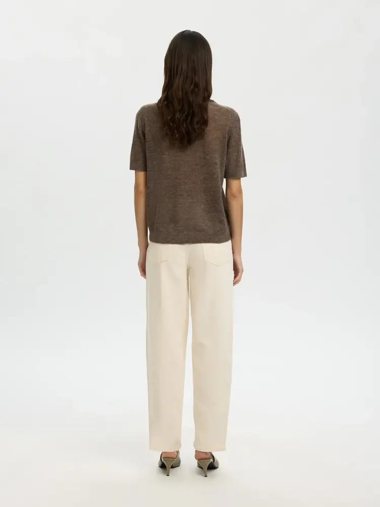 Selected Top Shirley 3/4 knit - Chocolate Chip