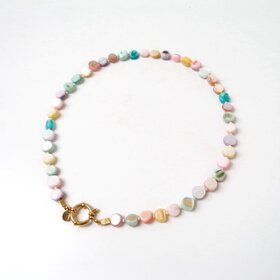 LOVEissue Necklace - Shell Cube Pastel