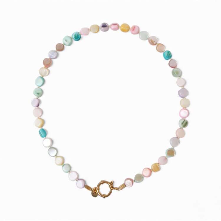 LOVEissue Necklace - Shell Cube Pastel