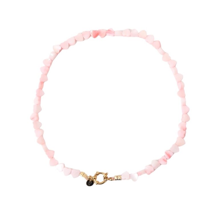 LOVEissue Necklace - Seashelly Hearts Pink