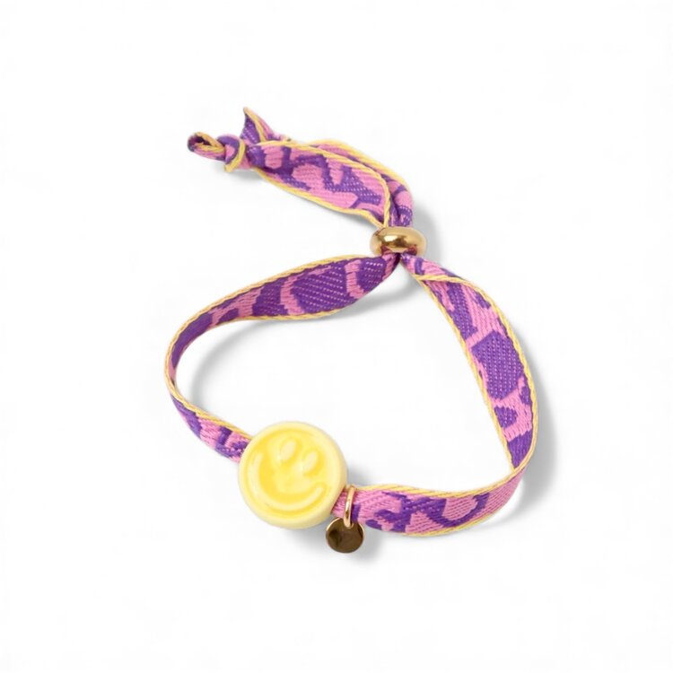 LOVEissue Bracelet Happy Smiley 2.0 - Yellow Swirl