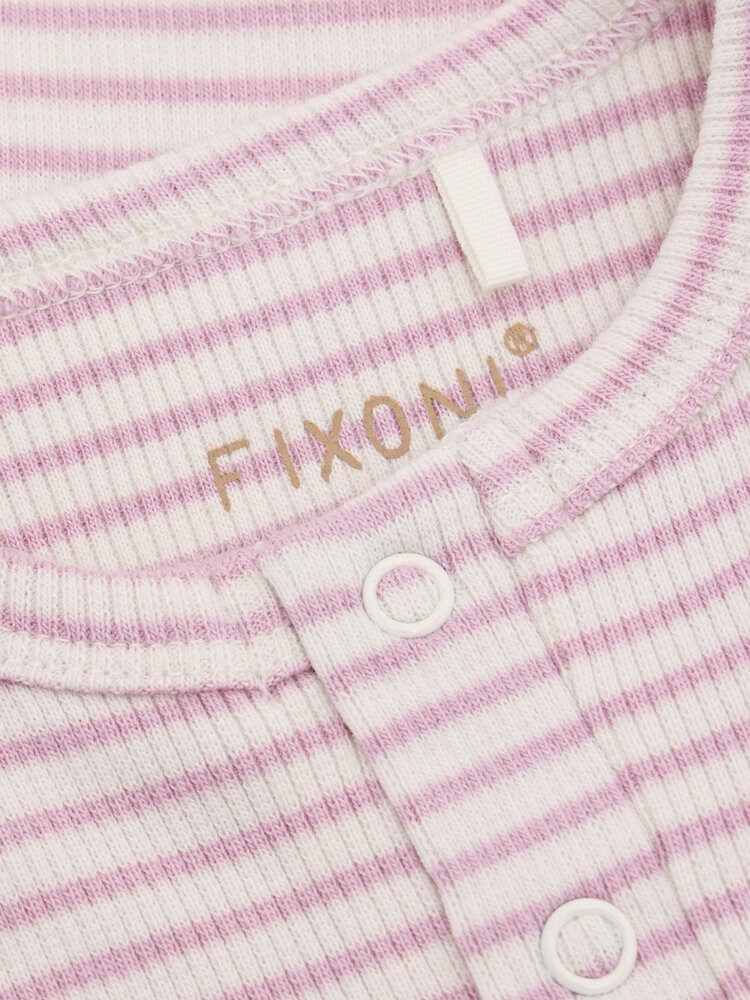 Fixoni Romper LS Rib - Bleached Mauve
