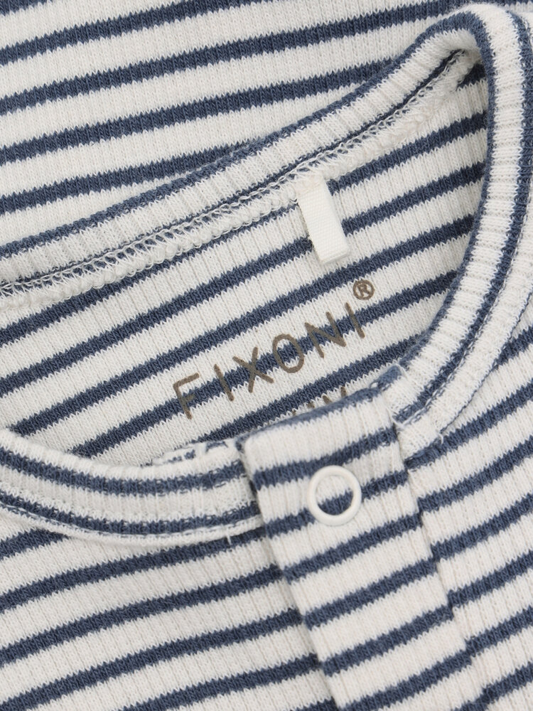Fixoni Romper LS Rib - Vintage Indigo